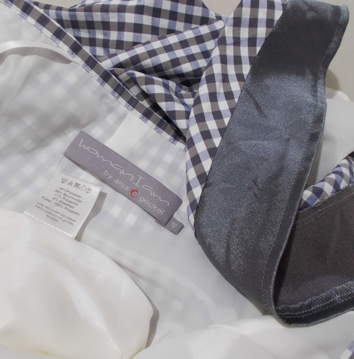 Дизайнерская юбка трапеция клетчатая 'Anja Gockel' 56р