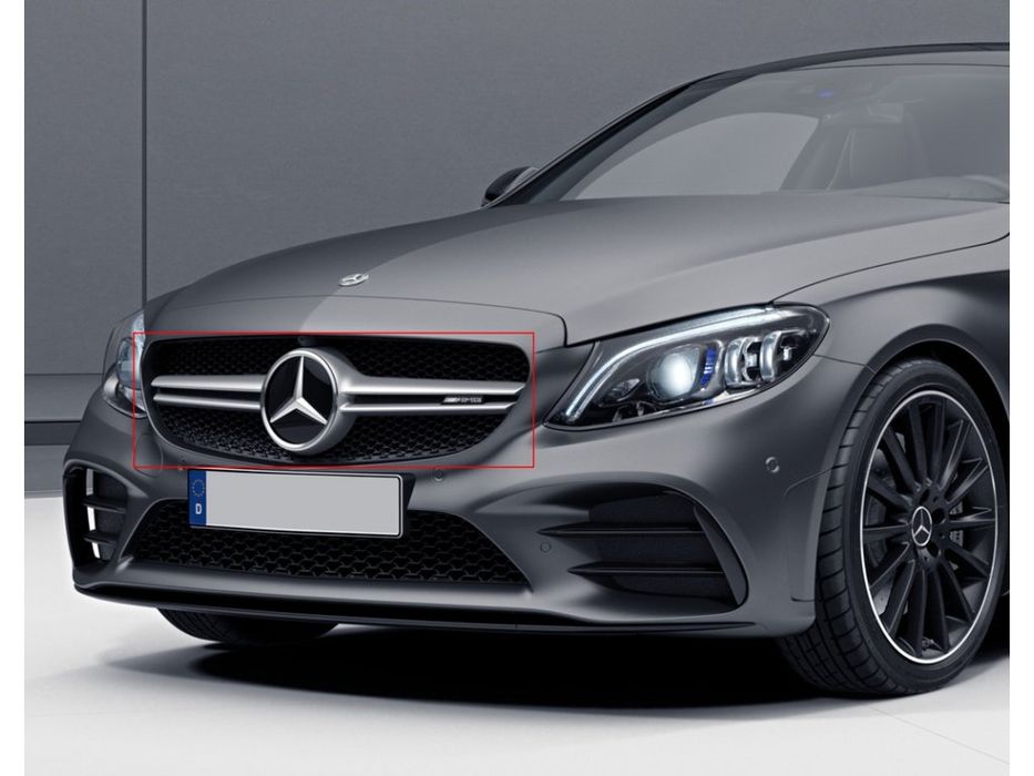 Mercedes C-сlass W205 Решітка AMG Silver 2018+, без камери