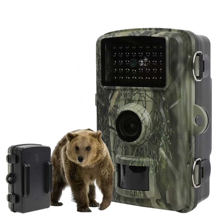 Fotopułapka Kamera Leśna Full HD Czujnik Ruchu IR Podgląd Nocny Monitoring