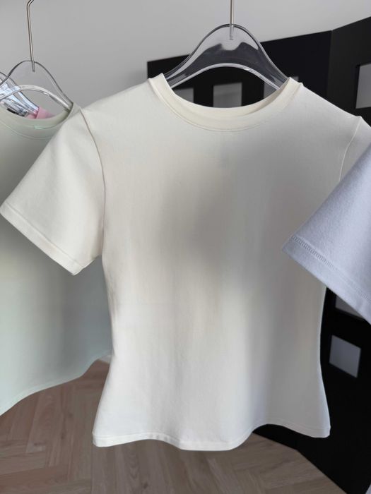 Футболка Skims Cotton Jersey T-Shirt З БІРКАМИ