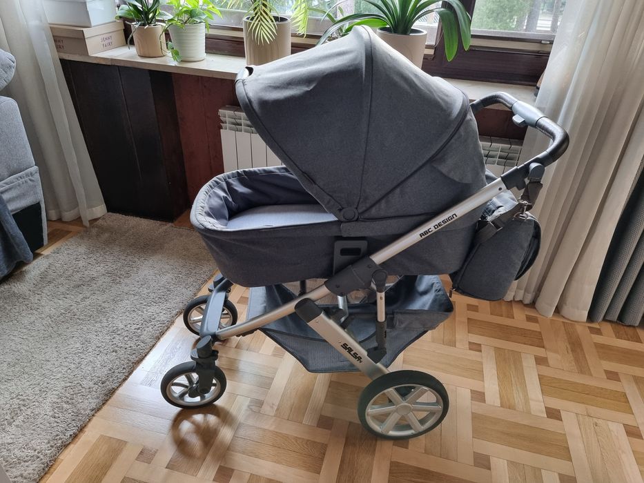 Wózek ABC salsa 4 (gondola, spacerówka i adaptery) + akcesoria