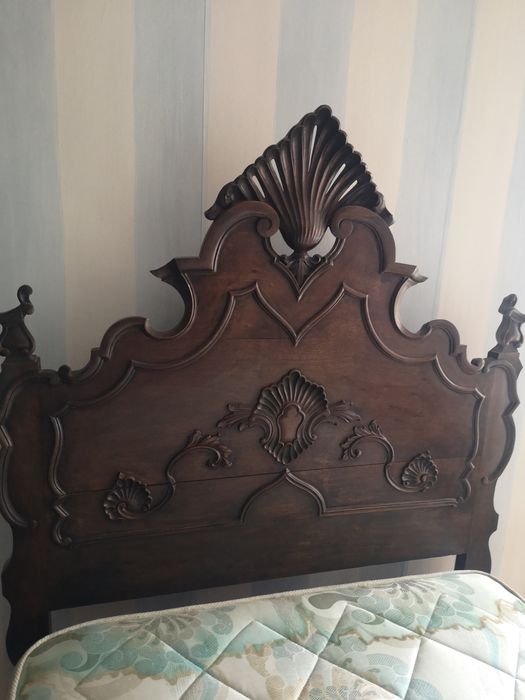 cama de solteiro antigas de madeira maciça