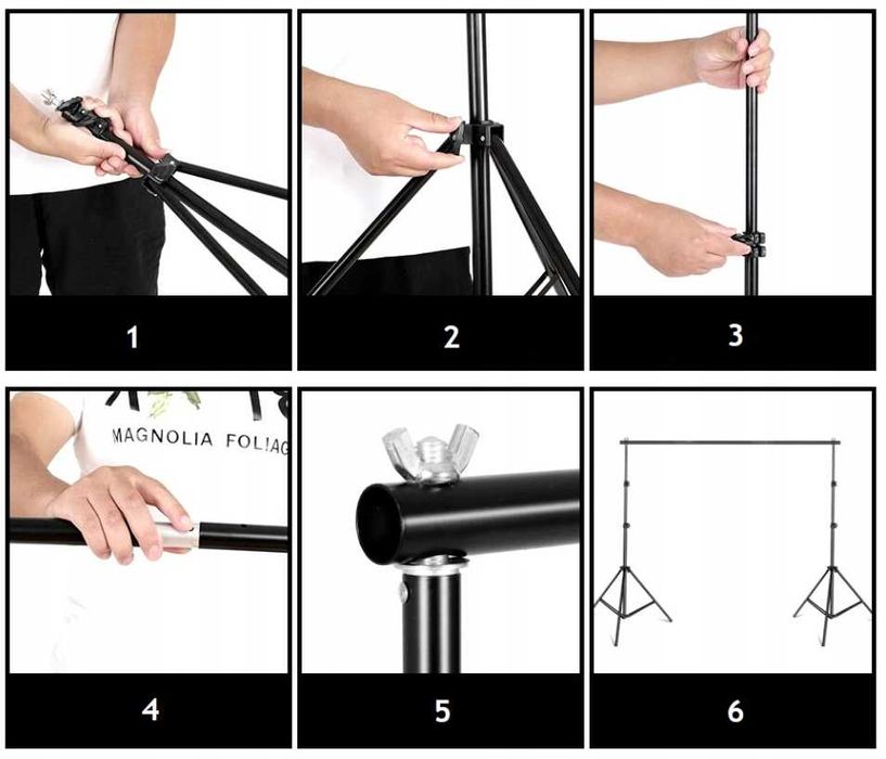 Nowy Statyw do Tła Fotograficznego Teł Zestaw 200x300cm - PROMOCJA