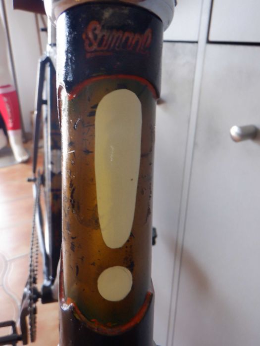 Bicicleta clássica Sangal transformada para roda presa