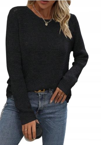 Shein czarny sweter luźny na co dzień 36 łnh