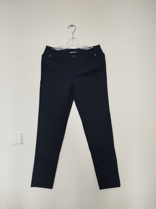 Eleganckie granatowe damskie spodnie M Nowe