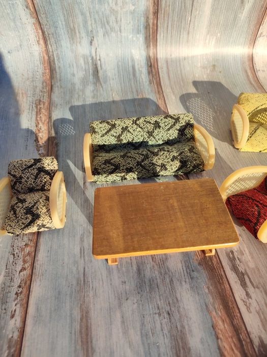 Zestaw Mebli dla Lalek Vintage lata 50/60/70 UNIKAT - design