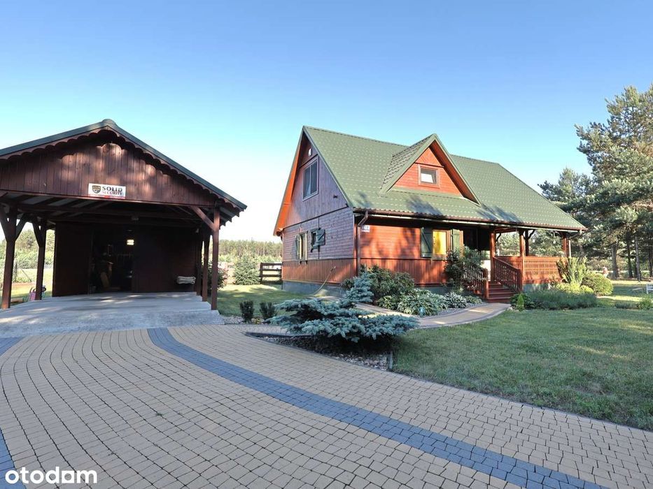 Drewniany dom całoroczny 132,4 m² + garaż - Mazowieckie