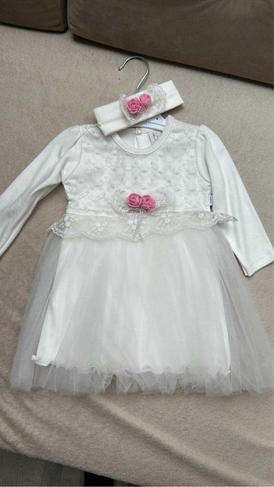 Sukienka do chrztu + opaska