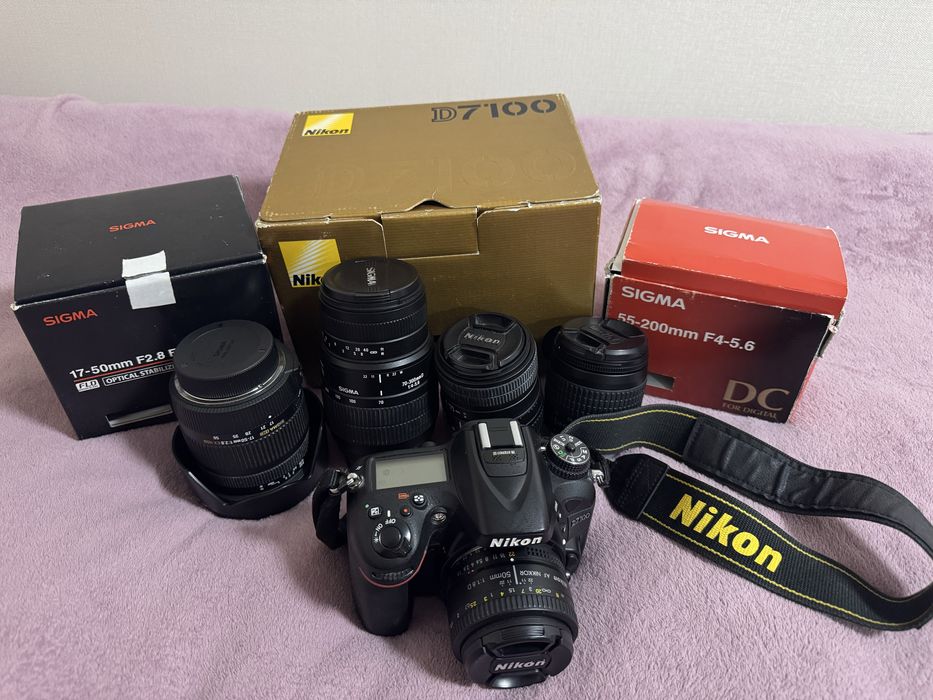 Nikon D7100 + обʼєктиви 50 17-70 18-55 70-300 55-200 фотоапарат