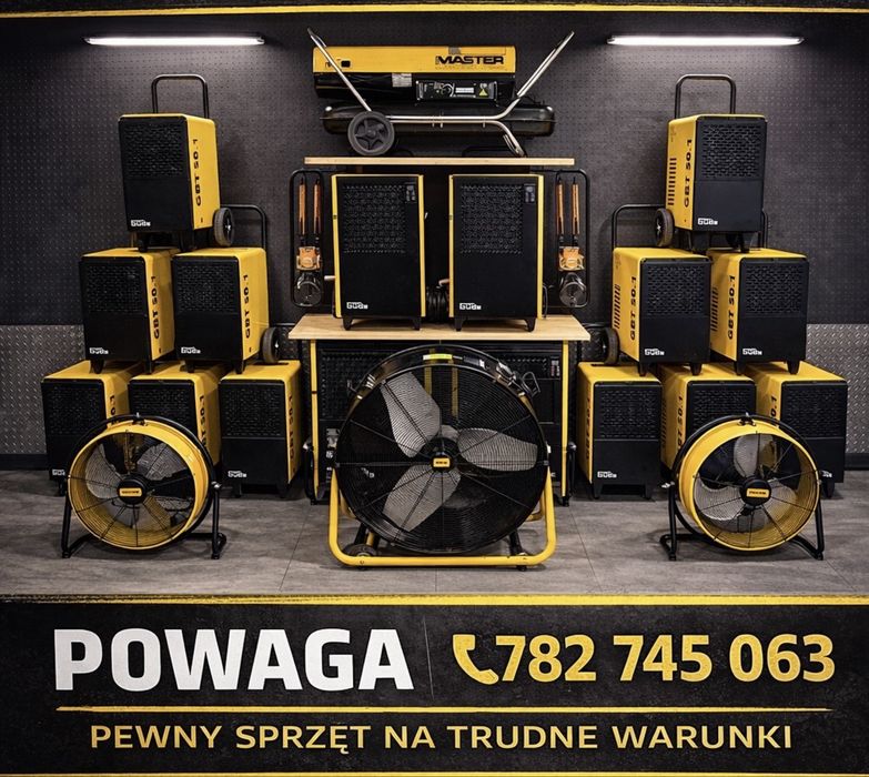 Wynajem Osuszacze Powietrza Budowlane, pochłaniacze wilgoci, osuszanie budynków, po zalaniu, pomiary