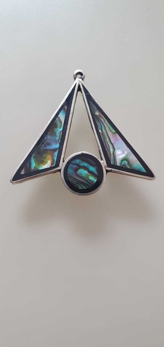 Винтажная брошь, подвеска, серьги