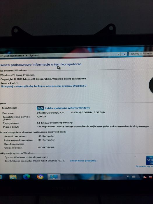 Komputer stacjonarny hp compaq presorio