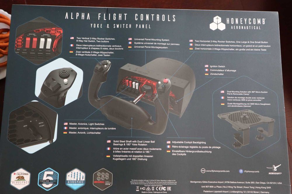 Wolant Honeycomb Alpha Flight Controls z przepustnicą Logitech