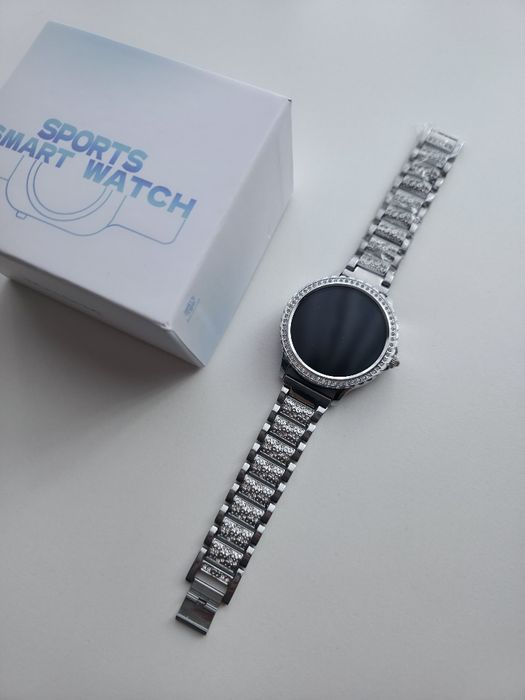 Smartwatch srebrny okrągły lige 7