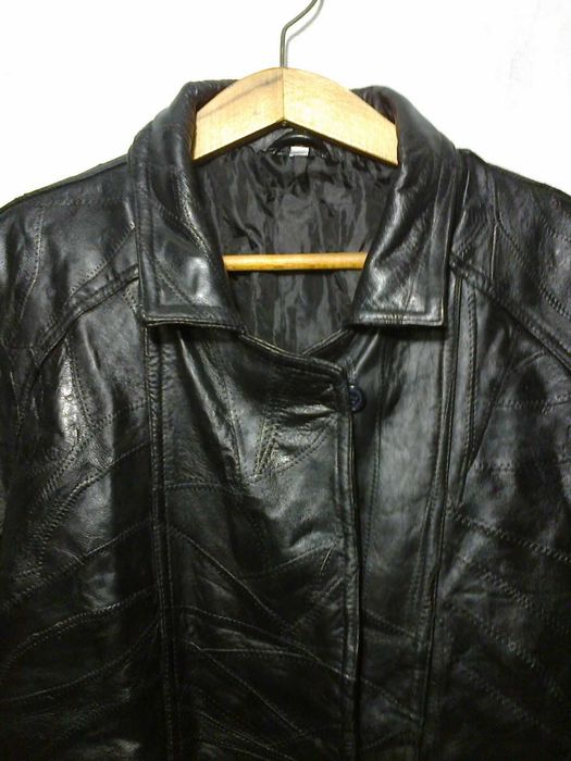 Куртка кожаная из кусочков р-р 52 XL