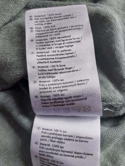 Długi lniany top rozmiar S