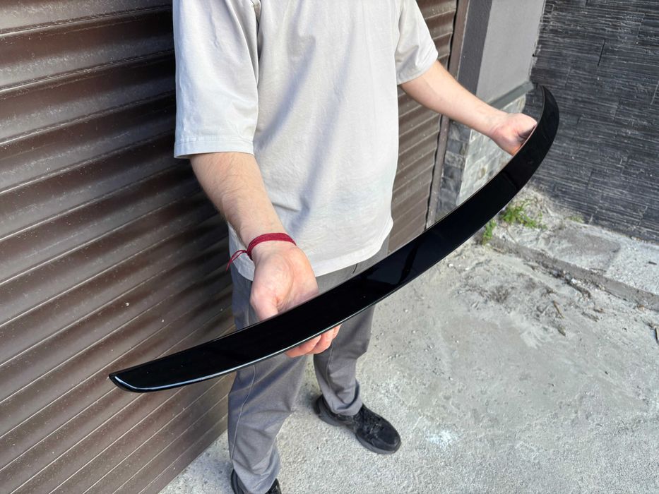 Спойлер чорний глянець Audi A6 C8 S стиль 2018-2024/ ABS-пластик