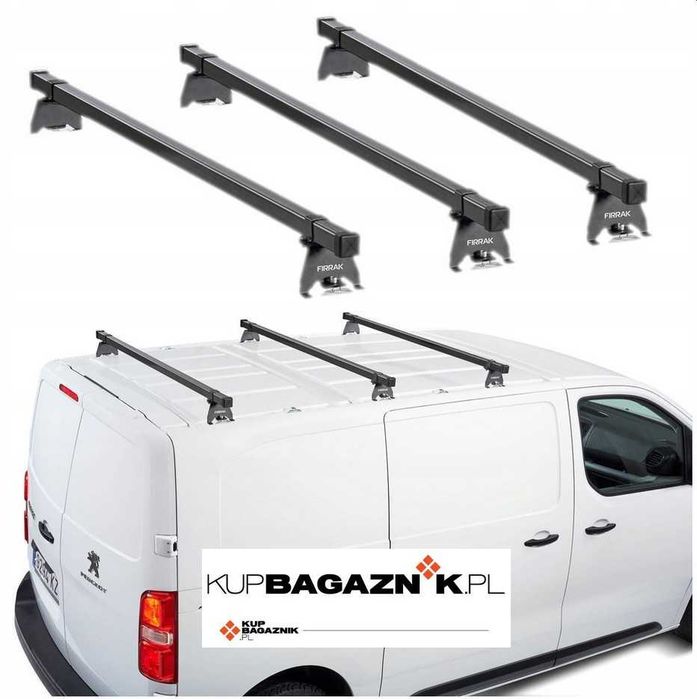 Bagażnik dachowy Dacia DOKKER 2013 do 2024 Bazowy 3 belki ładowność 150kg relingi dach