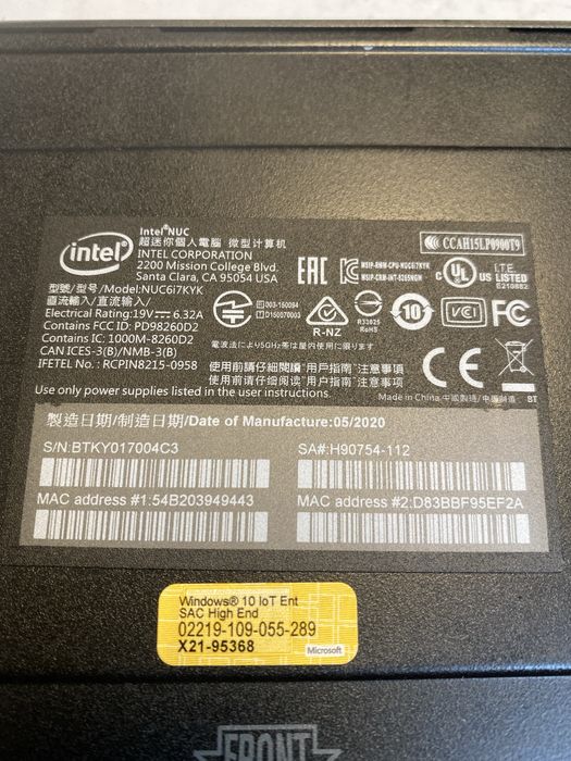 Міні десктоп ПК неттоп Intel NUC i7-6770HQ  8GB 256  Компактний