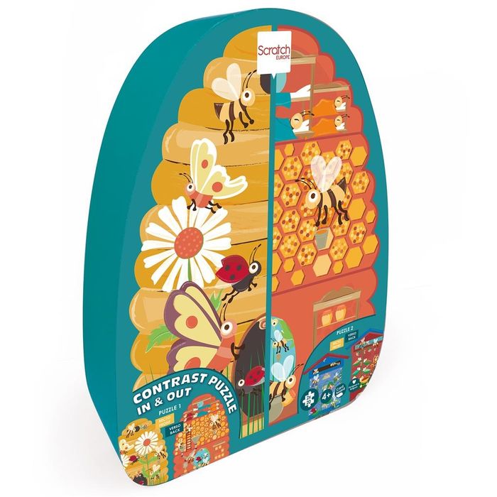 Puzzle Dwustronne Xl Pszczoły I Ul 2X20 Elementów Scratch. Nowy Produkt