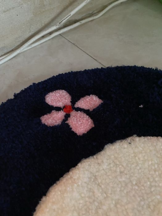 Tapete novo,rug, hand made.Multicolor coração.