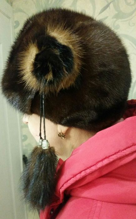 Норковая шапка, 55 размер