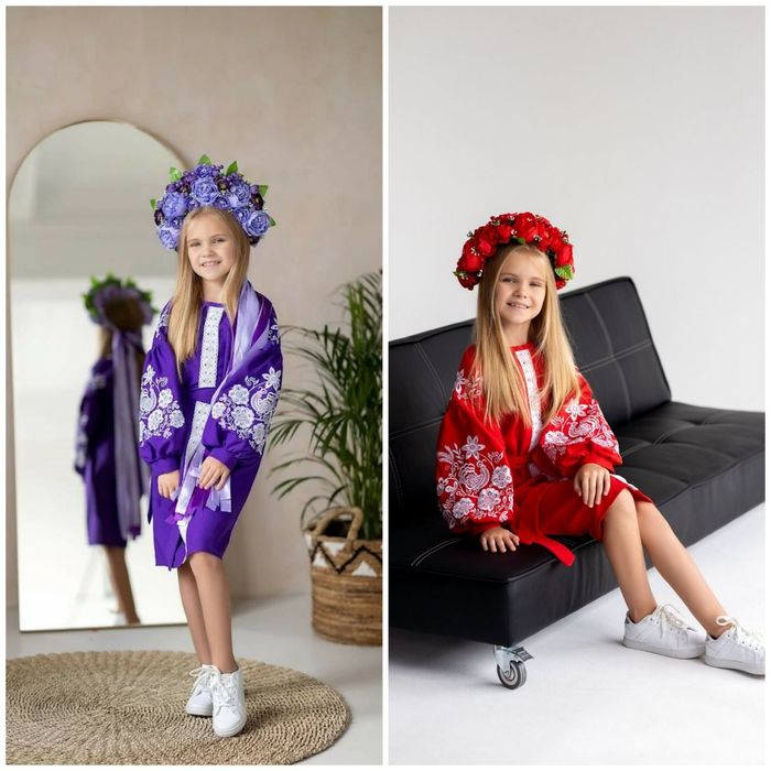 Вишиті сукні від 104 до 158см