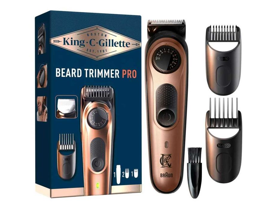 Máquina de Barbear King C. Beard Trimmer Pro + Pentes GILLETTE