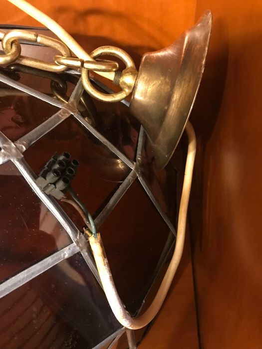 Lampa witrażowa vintage