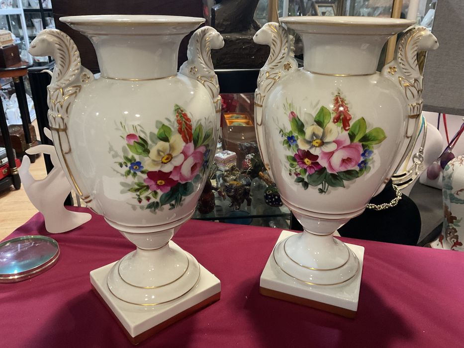 Par vasos vintage vista alegre .33x18 cm