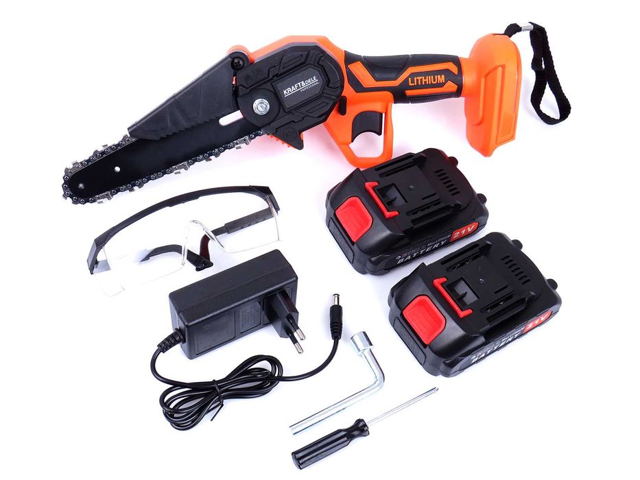 KRAFT&DELE Mini Piła Łańcuchowa Akumulatorowa Pilarka 6" 19cm KD10626
