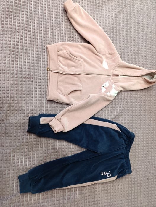 Велюровий костюм, спортивний костюм для дівчинки, щільний велюр, F&D k