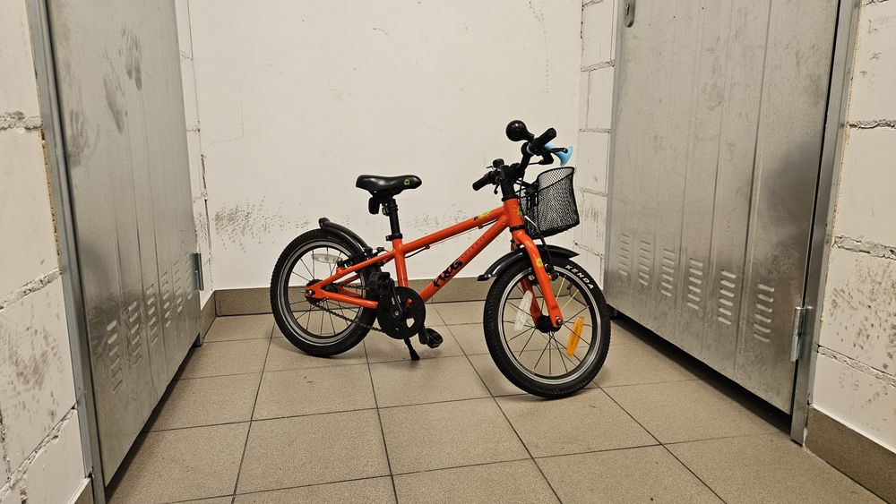 Rower frog 44 16" koła, czerwony, lekki, nauka jazdy