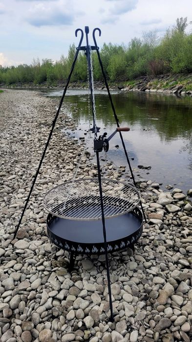 Grill ogrodowy żaroodporny Palenisko 3mm Ruszt NIERDZEWNY 80cm 186cm