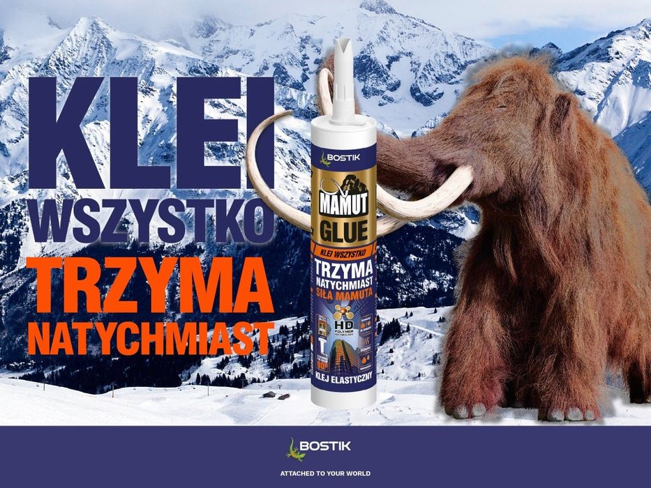 Klej montażowy Mamut biały 290ml 10 sztuk