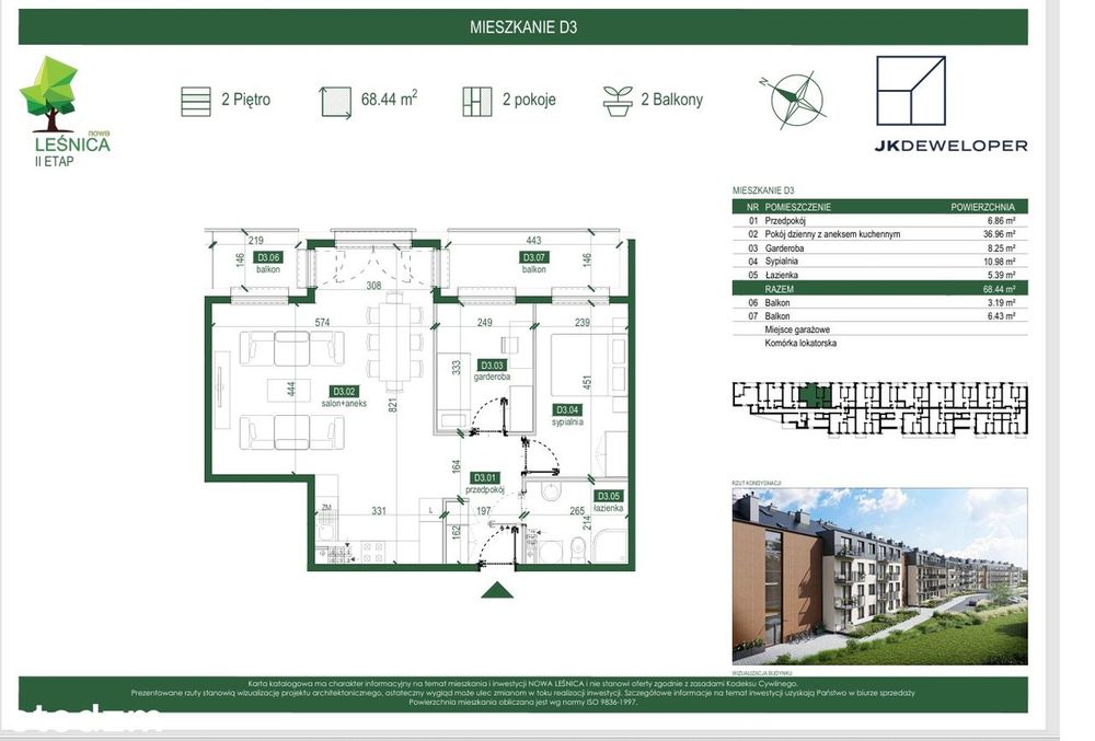 Mieszkanie na sprzedaż, 3 pokoje, 69 m², Wrocław