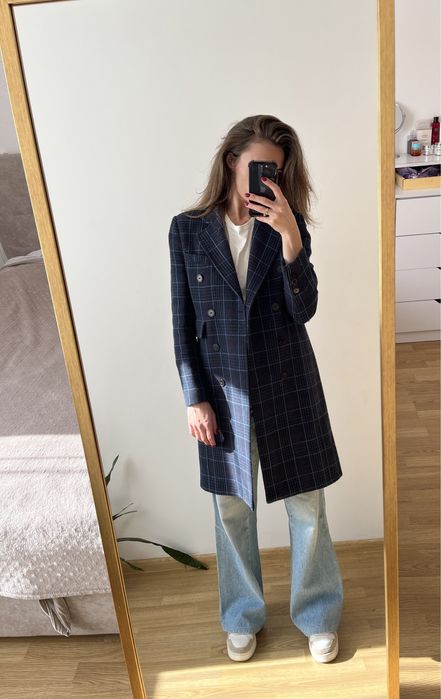 Пальто Mango S в клітинку