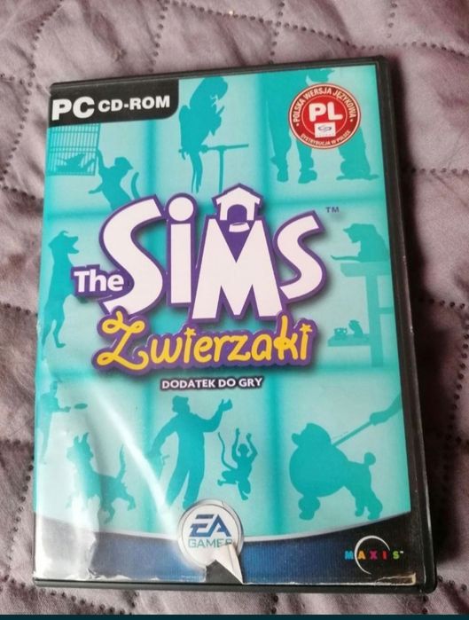 UNIKAT The Sims 1 Zwierzaki wersja pudełkowa CD