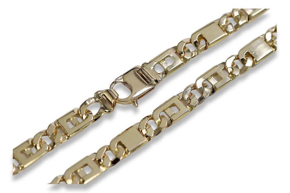 Złoty łańcuszek Kartier 14k 585 Tygrysie oko pełny cc098y K