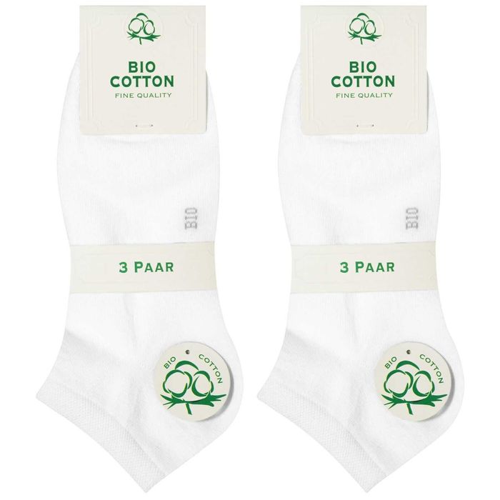 3x Stopki białe, skarpetki męskie z Bio Bawełny 47/50. CNB 16399.