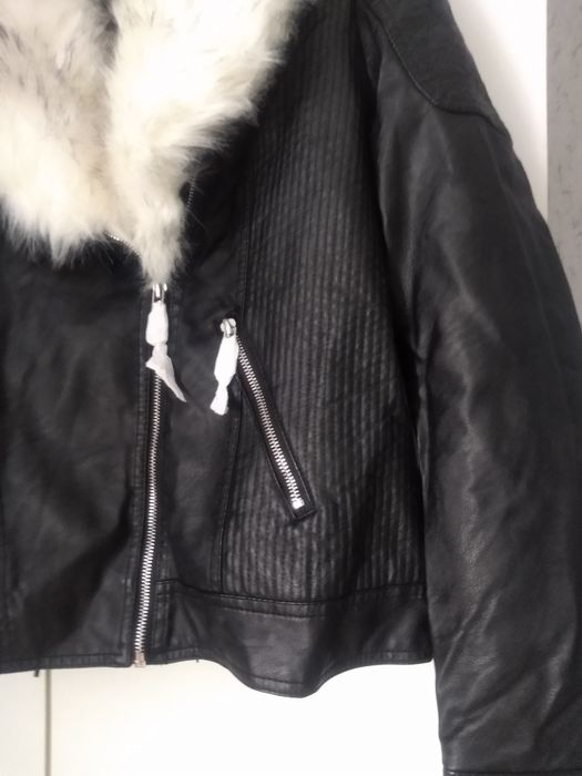 Nowa z metką czarna ocieplana ramoneska XXL