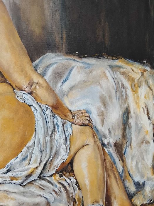 Akt kobiecy obraz 60x90 cm recznie malowany