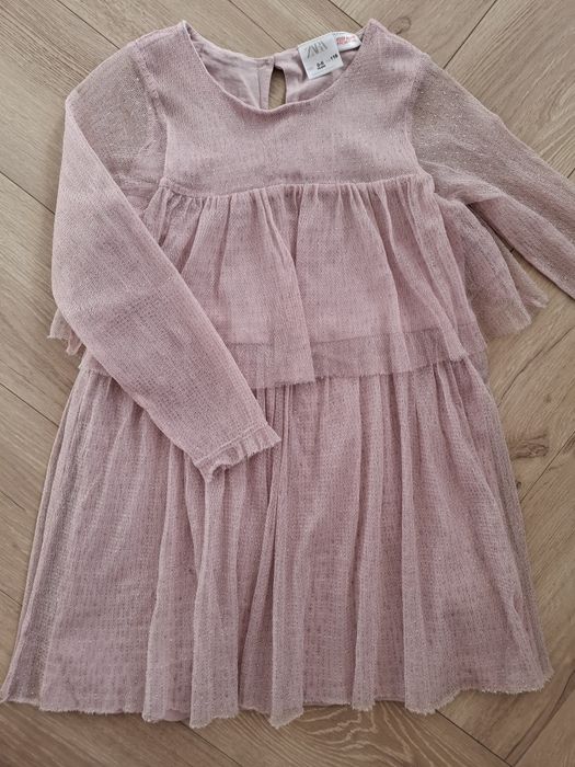 Zara sukienka 116 róż sesja święta boho wielkanoc