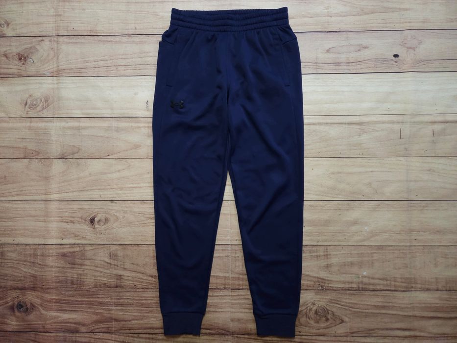 UNDER ARMOUR Spodnie Dresowe Męskie Granatowe Logo r. M