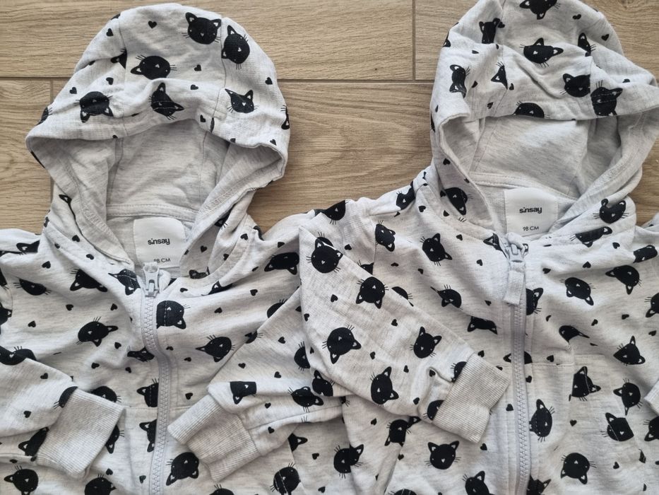 2 x 2 Bluza dla dziewczynki r. 92/98 / Fox&Bunny Sinsay / Bliźniaczki