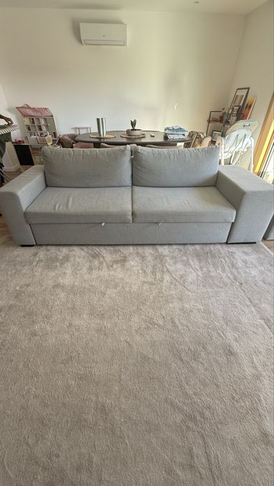 Sofá-cama cizento