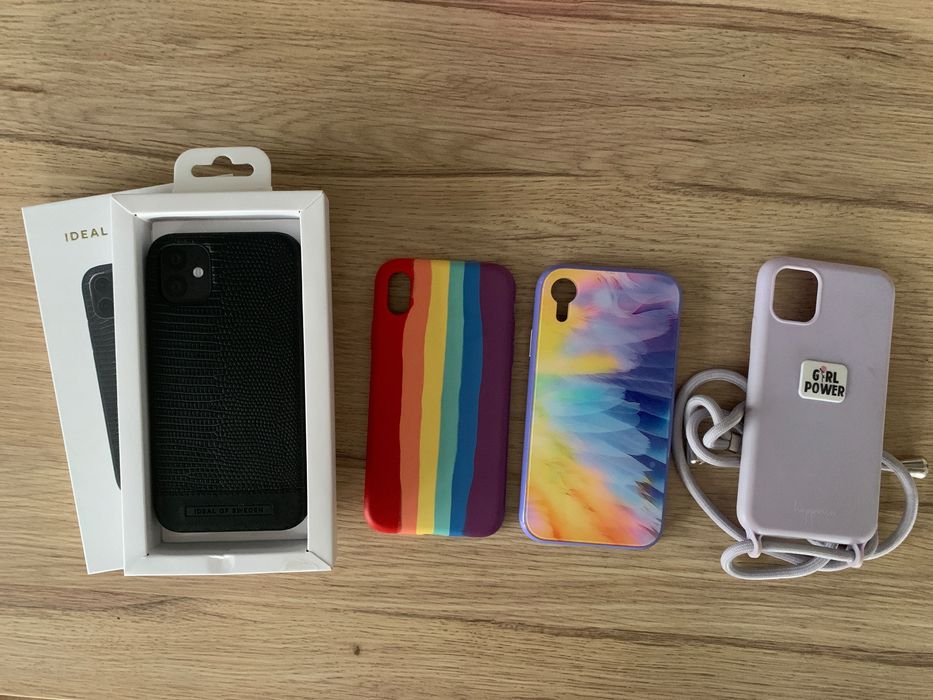 Case etui do iPhone 11 XR kolorowe czarne