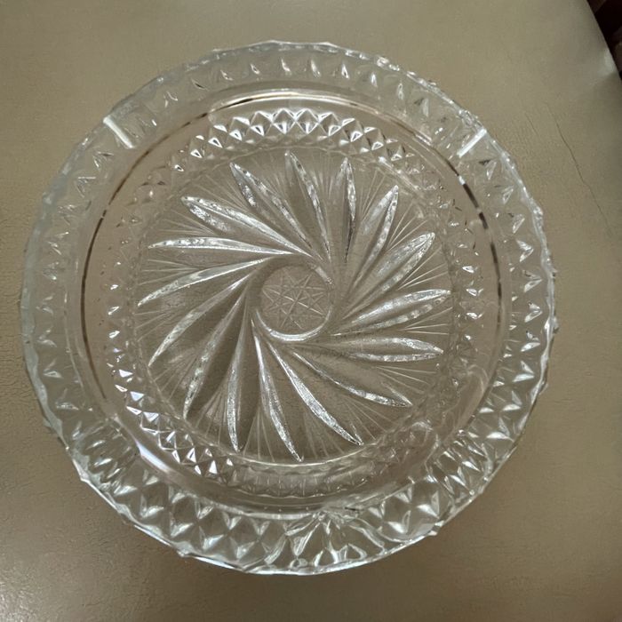 Popielniczka kryształowa duża - PRL