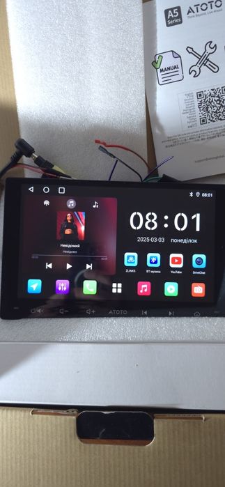ATOTO A5LG209T 9" автомагнітола 2 DIN  Android, 2+32G, бездротовим CarPlay та Android Auto